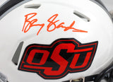 Barry Sanders Autographed OSU Cowboys Speed Mini Helmet-Beckett W Hologram *Orange Image 2