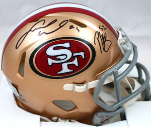 Patrick Willis/Fred Warner Autographed San Francisco 49ers Speed Mini Helmet-Beckett W Hologram *Black Image 1