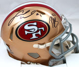 Patrick Willis/Fred Warner Autographed San Francisco 49ers Speed Mini Helmet-Beckett W Hologram *Black Image 1