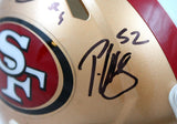 Patrick Willis/Fred Warner Autographed San Francisco 49ers Speed Mini Helmet-Beckett W Hologram *Black Image 2