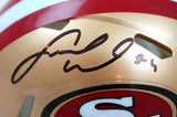 Patrick Willis/Fred Warner Autographed San Francisco 49ers Speed Mini Helmet-Beckett W Hologram *Black Image 3
