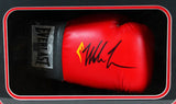 Mike Tyson Autographed Shadow Box Red EverfreshBoxing Glove Punch- JSA W Auth  Image 2