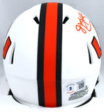 Jim Kelly Signed Miami Hurricanes Lunar Speed Mini Helmet-Beckett W Hologram *Orange Image 3