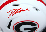 D'Andre Swift Autographed Georgia Bulldogs Lunar Speed Mini Helmet-Beckett W Hologram *Red Image 2