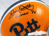 Tony Dorsett Signed Pittsburgh Panthers Schutt Mini Helmet w/Heisman-Beckett W Hologram *Black Image 2