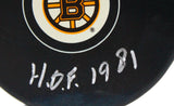 John Bucyk HOF Autographed Boston Bruins Hockey Puck- JSA W Auth Image 3