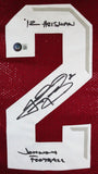 Johnny Manziel Autographed Maroon College Style Jersey w/2 Insc.-Beckett W Hologram *Black Image 2