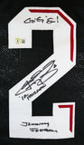 Johnny Manziel Autographed Black College Style Jersey w/3 Insc.-Beckett W Hologram *Black Image 2