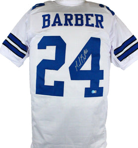 Marion Barber Autographed White Pro Style Jersey-Beckett W Hologram *Silver Image 1
