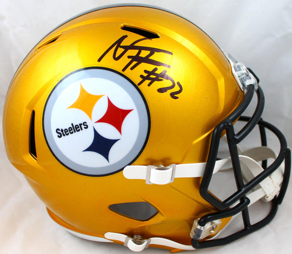 Najee Harris Autographed Pittsburgh Steelers F/S Flash Speed Helmet-Fanatics *Black Image 1