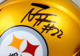 Najee Harris Autographed Pittsburgh Steelers F/S Flash Speed Helmet-Fanatics *Black Image 2