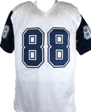 Michael Irvin Autographed White/Blue Pro Style Stat Jersey-Beckett W Hologram *Silver Image 3