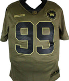 Chase Young Autographed Washington Football Team Salute to Service Nike Limited Jersey-Fanatics *Gold Image 3