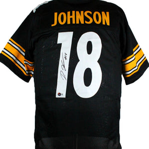 The Jersey Source Diontae Johnson Autographed Black Color Rush Pro Style Jersey-Beckett W Hologram *Black