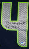 DK Metcalf Autographed Seattle Seahawks Navy Nike Vapor Limited Jersey w/Insc.-Beckett W Hologram *Black Image 2