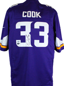 Dalvin Cook Purple Minnesota Vikings Autographed Nike Limited Jersey