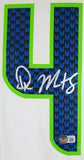 DK Metcalf Autographed Seattle Seahawks White Nike Game Jersey-Beckett W Hologram *Silver Image 2