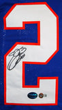 Emmitt Smith Autographed Blue College Style Jersey-Beckett W Hologram *Black Image 2