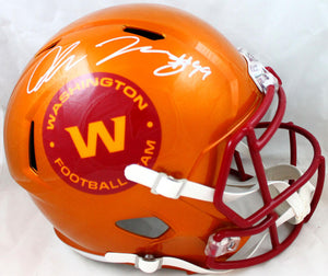 Chase Young Autographed Washington Football Team F/S Flash Speed Helmet-Fanatics *White Image 1