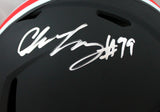 Chase Young Autographed Ohio State F/S Eclipse Speed Authentic Helmet-Fanatics *Silver Image 2