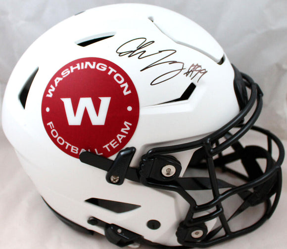 Chase Young Autographed Washington Football Team  F/S Lunar SpeedFlex Helmet-Fanatics *Black Image 1