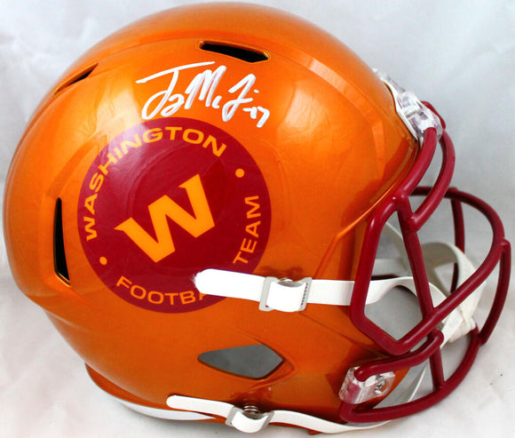 Terry McLaurin Autographed Washington Football Team F/S Flash Speed Helmet-Beckett W Hologram *White Image 1
