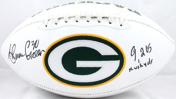 Ahman Green Autographed Green Bay Packers Logo Football *Split w/Insc.-Beckett W Hologram *Black Image 1