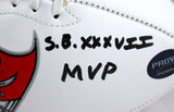 Dexter Jackson Autographed Tampa Bay Buccaneers Logo Football w/SB MVP-Prova *Black Image 3