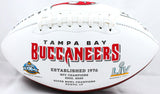 Dexter Jackson Autographed Tampa Bay Buccaneers Logo Football w/SB MVP-Prova *Black Image 4