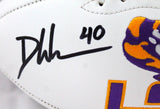 Devin White Autographed LSU Tigers Logo Football w/Insc.-Beckett W Hologram *Black Image 2