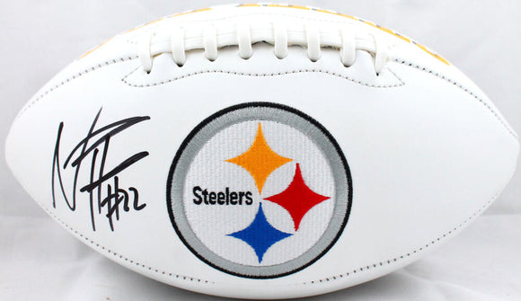 Najee Harris Autographed Pittsburgh Steelers Logo Football-Fanatics *Black Image 1
