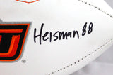 Barry Sanders Autographed Oklahoma State Logo Football w/Heisman-Beckett W Hologram *Black Image 3