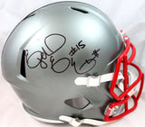 Ezekiel Elliott Autographed Ohio St. F/S Flash Speed Helmet-Beckett W Hologram *Black Image 1