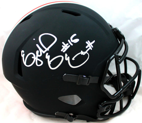 Ezekiel Elliott Autographed Ohio St. F/S Eclipse Speed Helmet-Beckett W Hologram *Silver Image 1