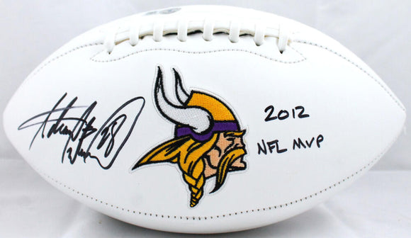 Adrian Peterson Autographed Minnesota Vikings Logo Football w/MVP-Beckett W Hologram *Black Image 1