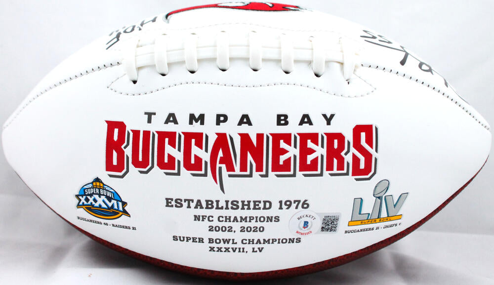 Derrick Brooks Autographed Tampa Bay Buccaneers Logo Football w