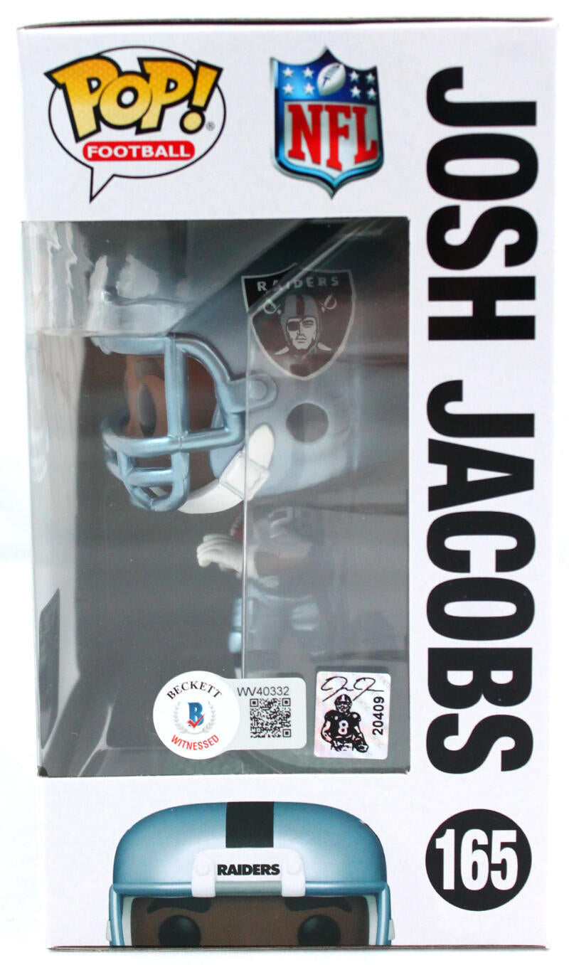 Josh Jacobs Autographed Raiders Funko Pop Figurine 165-Beckett W Holog –  The Jersey Source