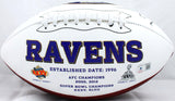 Ray Lewis Autographed Baltimore Ravens Logo Football w/SB MVP-Beckett W Hologram *Black Image 4