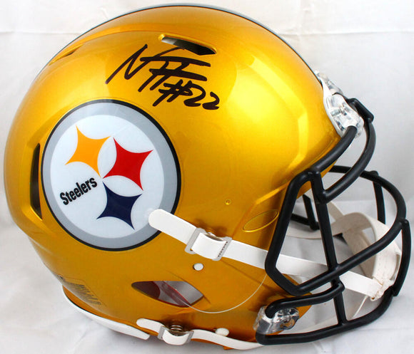 Najee Harris Autographed Pittsburgh Steelers F/S Flash Speed Authentic Helmet-Fanatics *Black Image 1
