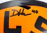 Devin White Autographed LSU Tigers F/S Speed Helmet w/2 Insc.-Beckett W Hologram *Black Image 2