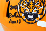 Devin White Autographed LSU Tigers F/S Speed Helmet w/2 Insc.-Beckett W Hologram *Black Image 3