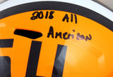 Devin White Autographed LSU Tigers F/S Speed Helmet w/2 Insc.-Beckett W Hologram *Black Image 4
