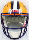 Devin White Autographed LSU Tigers F/S Speed Helmet w/2 Insc.-Beckett W Hologram *Black Image 5