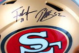 Frank Gore/Patrick Willis Autographed F/S San Francisco 49ers 96-08 Speed Helmet-Beckett W Hologram *Black Image 2