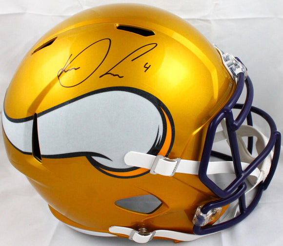 Dalvin Cook Autographed Minnesota Vikings F/S Flash Speed Helmet-Beckett W Hologram *Black Image 1