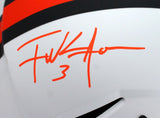 Ray Lewis/Frank Gore/Warren Sapp Autographed Miami Hurricanes F/S Lunar Speed Helmet-Beckett W Hologram *Orange Image 3