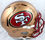 Patrick Willis Autographed F/S 96-08 San Francisco 49ers Speed Helmet w/3 Insc.-Beckett W Hologram *Black Image 1