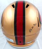 Patrick Willis Autographed F/S 96-08 San Francisco 49ers Speed Helmet w/3 Insc.-Beckett W Hologram *Black Image 7