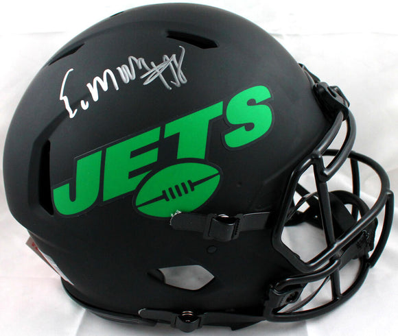 Elijah Moore Autographed New York Jets F/S Eclipse Speed Authentic Helmet-Beckett W Hologram *Silver Image 1