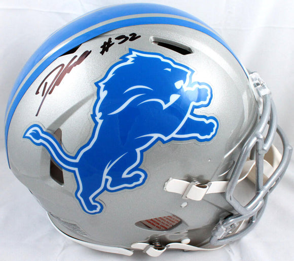 D'Andre Swift Autographed Detroit Lions F/S Speed Authentic Helmet-Beckett W Hologram *Black Image 1